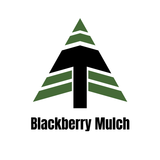 Blackberry Mulch logo featuring a stylized green and black tree design, derived from The Turman Group emblem, symbolizing sustainability and forest product integration.